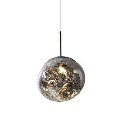 Postmodern lava kristallkrona kreativ klädbutik barbordslampa villa duplexbyggnad vardagsrum matsal trapphus kristallkrona | Veska Krom 18CM