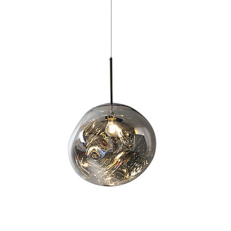 Postmodern lava kristallkrona kreativ klädbutik barbordslampa villa duplexbyggnad vardagsrum matsal trapphus kristallkrona | Veska Krom 28CM