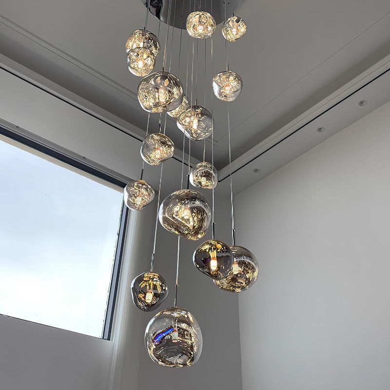 Postmodern lava kristallkrona kreativ klädbutik barbordslampa villa duplexbyggnad vardagsrum matsal trapphus kristallkrona | Veska
