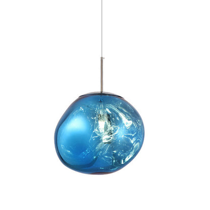 Postmodern lava kristallkrona kreativ klädbutik barbordslampa villa duplexbyggnad vardagsrum matsal trapphus kristallkrona | Veska Blå 18CM