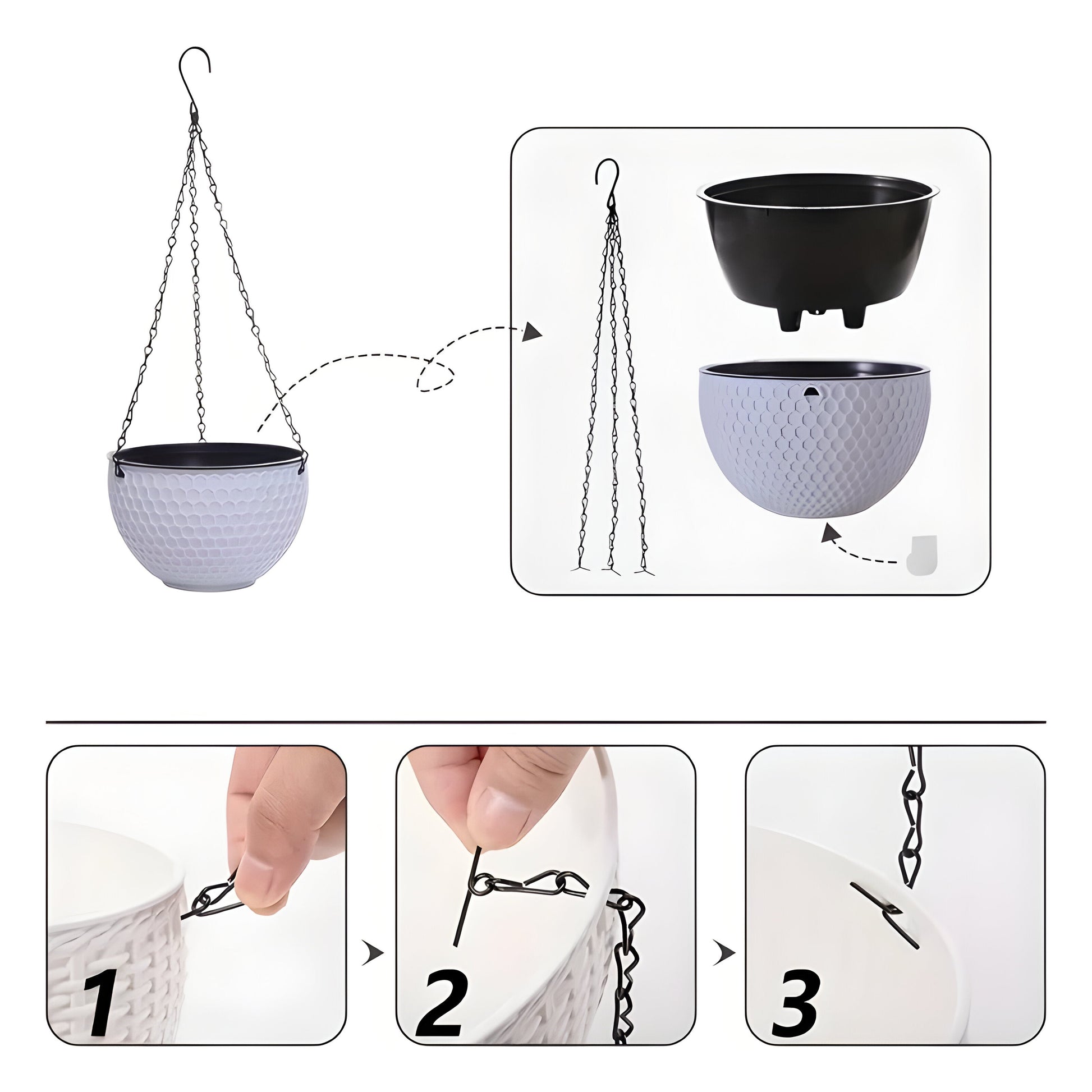 Pot - Trädgård Macrame Hängande Veskaomkruka | Veska