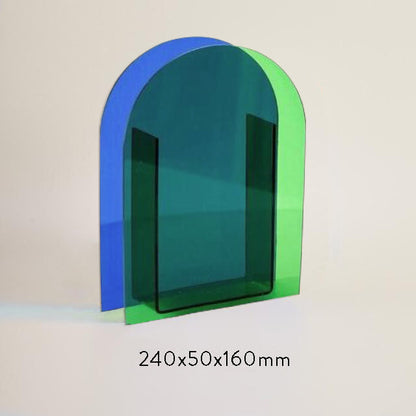 Prism Light Akryl Vaser & Skrivbord Accent | Veska Blå-grön rosett