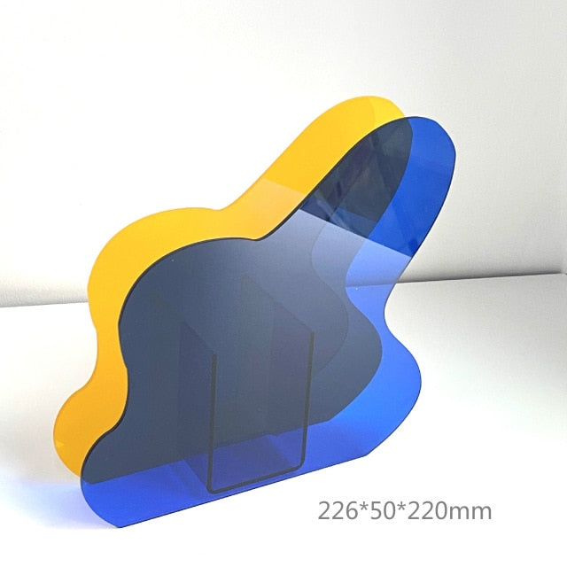 Prism Light Akryl Vaser & Skrivbord Accent | Veska Orange Blue Cloud