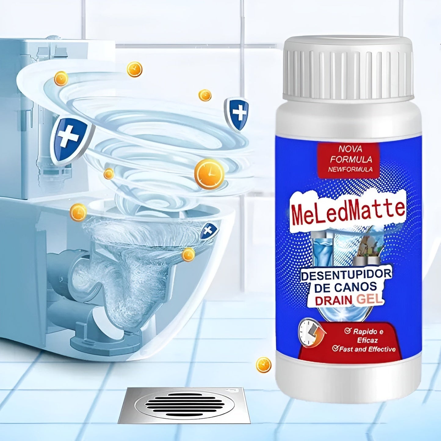 Pro | 110G | Den effektiva avloppsrensaren för omedelbar klarhet | 1+1 GRATIS | Veska