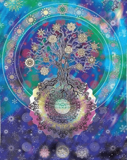 Psykedelisk Träd Mandala Tapestry | Veska
