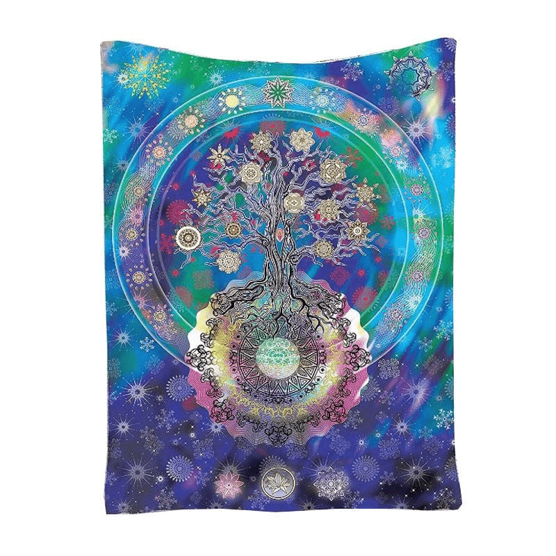 Psykedelisk Träd Mandala Tapestry | Veska