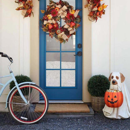 Pumpkin Puppy Resin Trädgårdsdekoration | Veska