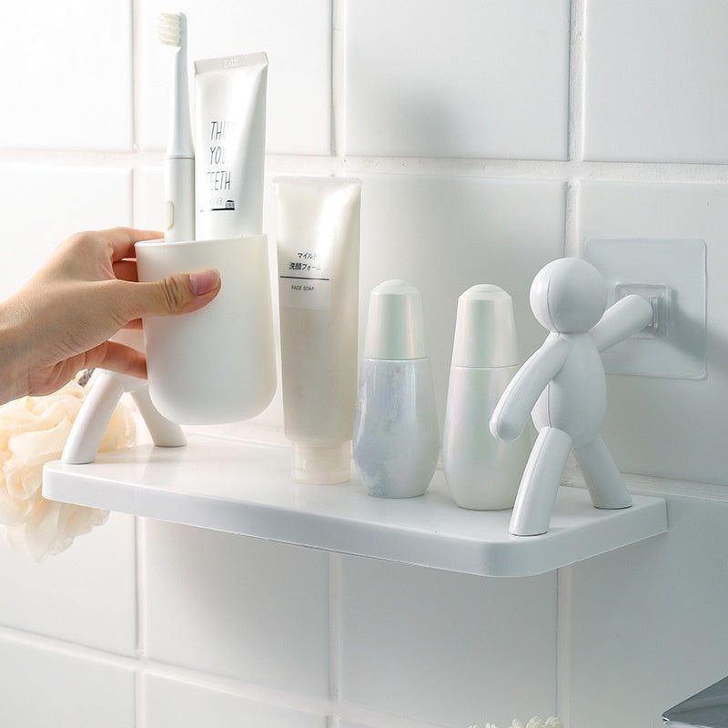 Punch-Free Mänsklig Figur Badrumshylla | Veska