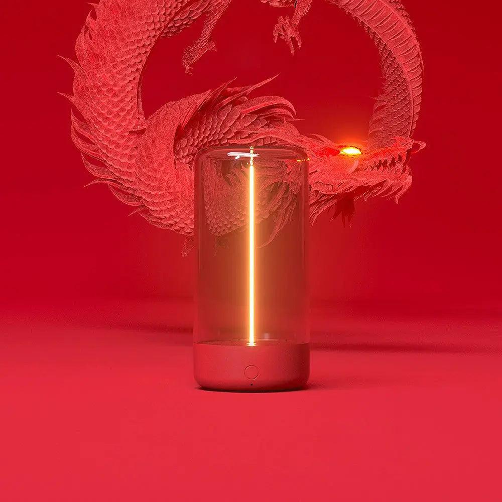 PureGlow - Modern Bordslampa med Enkel Elegans | Veska Röd