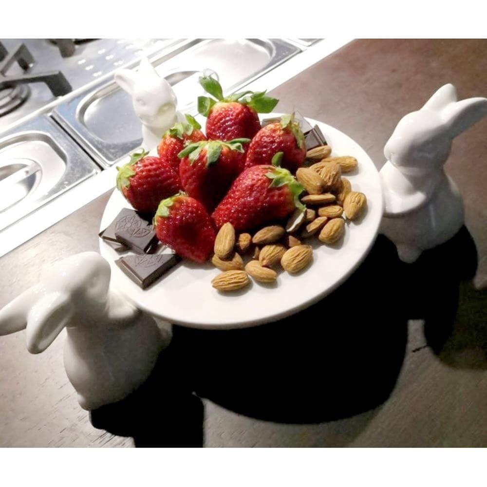 Rabbit Keramisk Dessert Serveringsfat | Veska