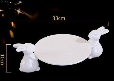 Rabbit Keramisk Dessert Serveringsfat | Veska två