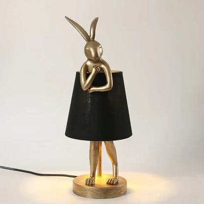 Rabbit Table Lamp – Dimbart LED Nattljus i Modern Design för Barnrum & Vardagsrum | Veska Svart 40 cm