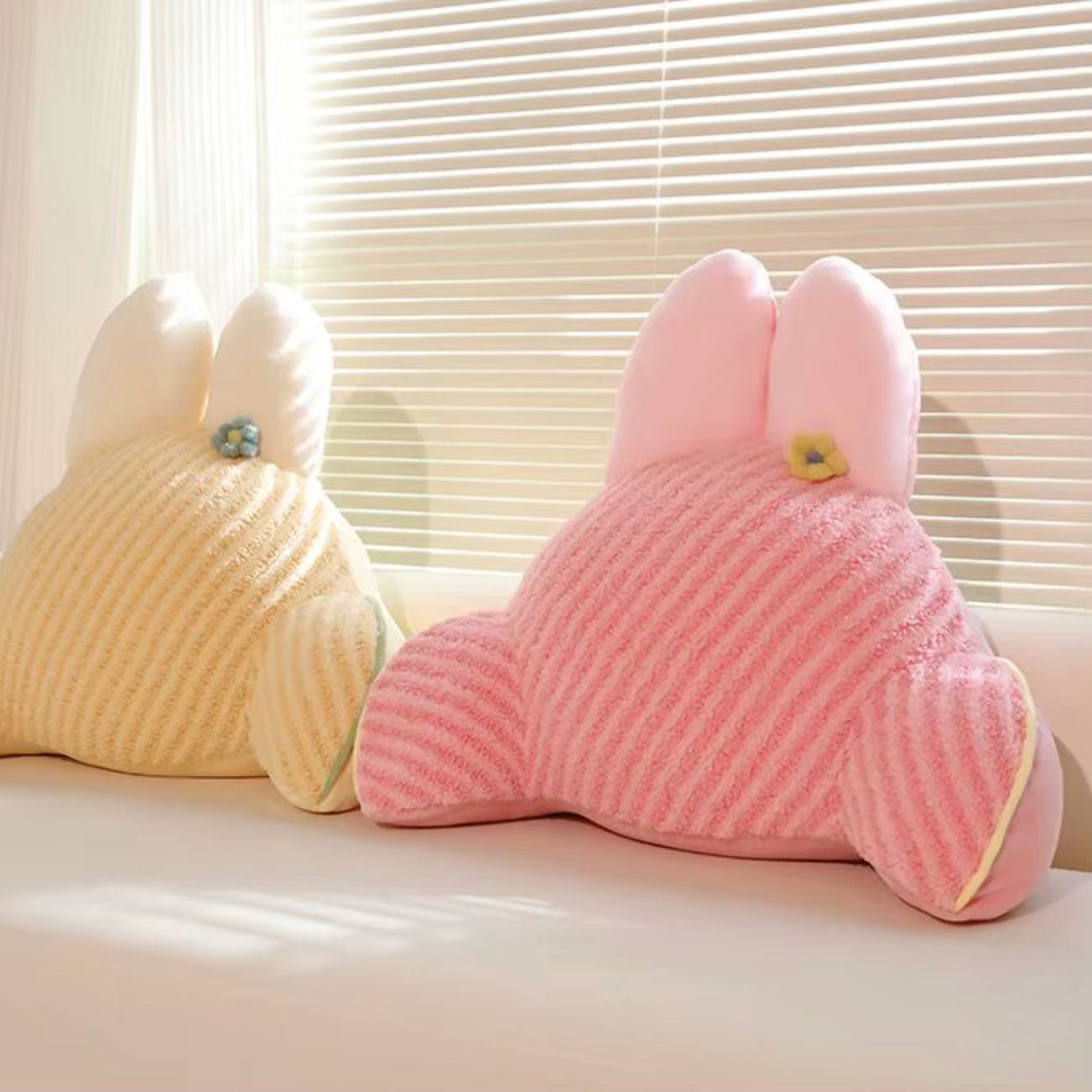 Rabbit Throw Pillow – Cute Bunny Shaped Cushion | Veska
