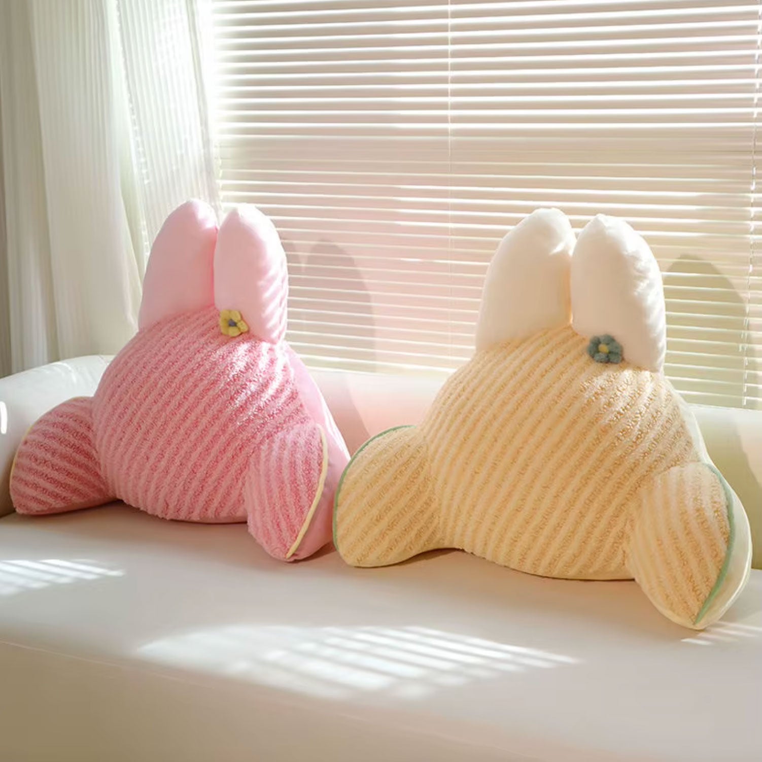 Rabbit Throw Pillow – Cute Bunny Shaped Cushion | Veska