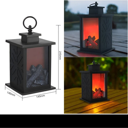 RadiantFlame LED-lampa – Realistisk flammande bordsampel för mysig atmosfärbelysning | Veska Stor