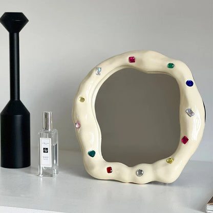 Rainbow Stone Mirror | Veska Elfenben