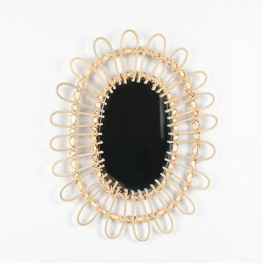 Rattan Oval Spegel | Veska