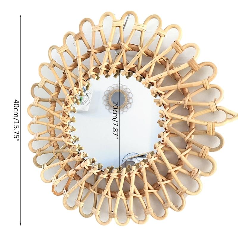 Rattan Rund Hängande Spegel | Veska