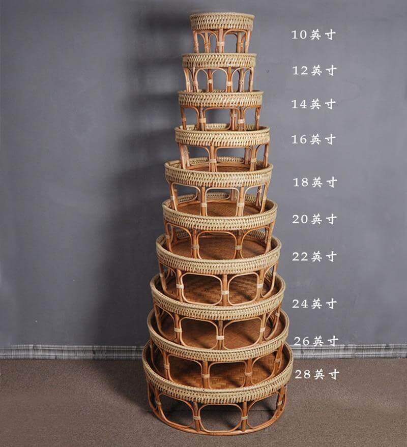 Rattanfiber Picknickbricka Bord | Veska