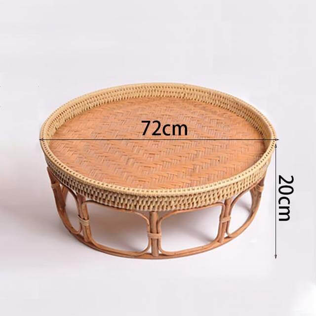 Rattanfiber Picknickbricka Bord | Veska S28-Diameter-72cm