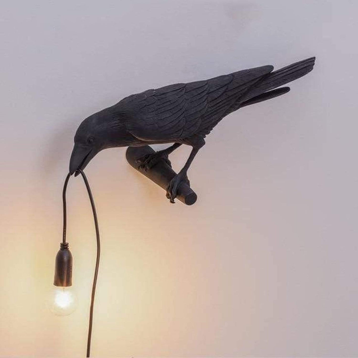 Raven Bird Lampa | Veska Svart Vägg vänster