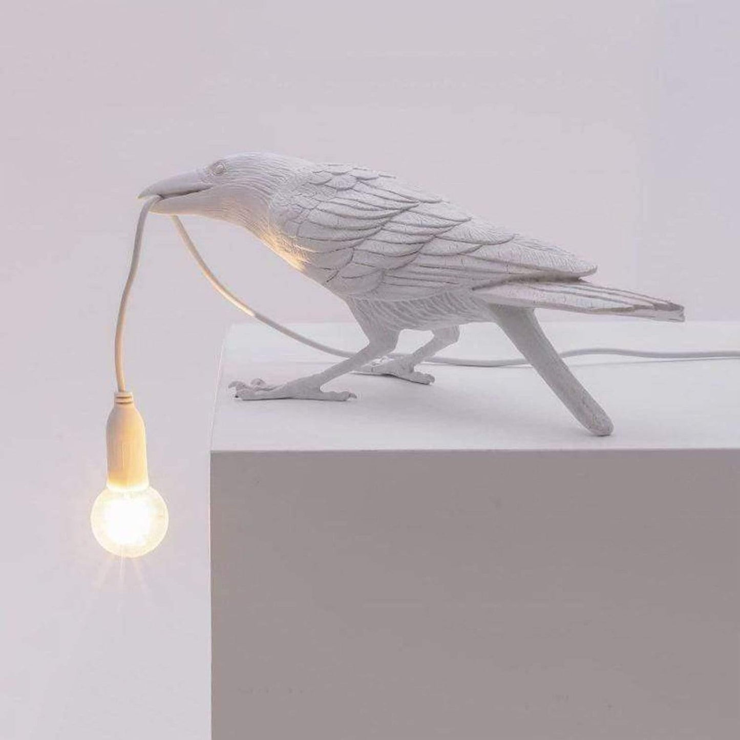 Raven Bird Lampa | Veska Vit Sitt