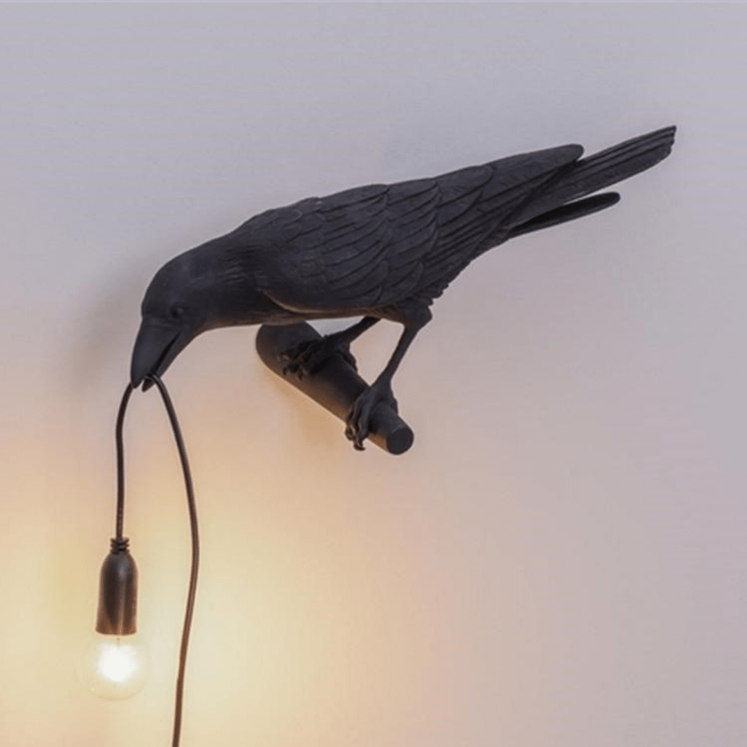 Raven Vägglampa | Veska Svart vänster