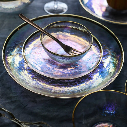 Regnbåge Glas Middagsservis Set | Veska