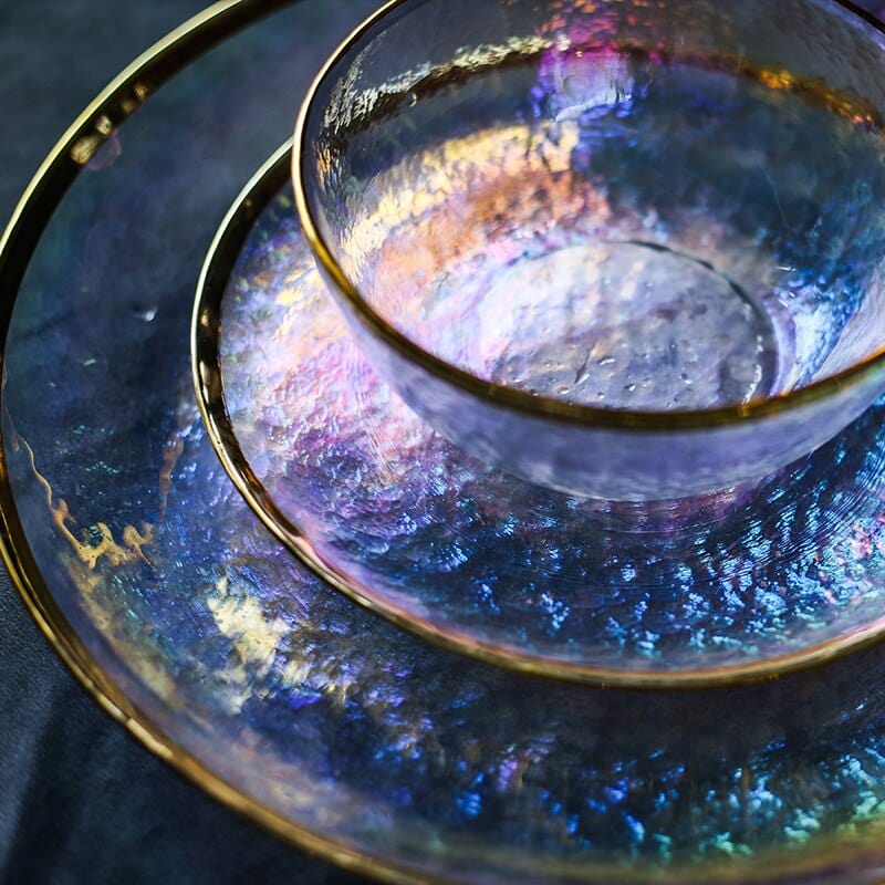 Regnbåge Glas Middagsservis Set | Veska