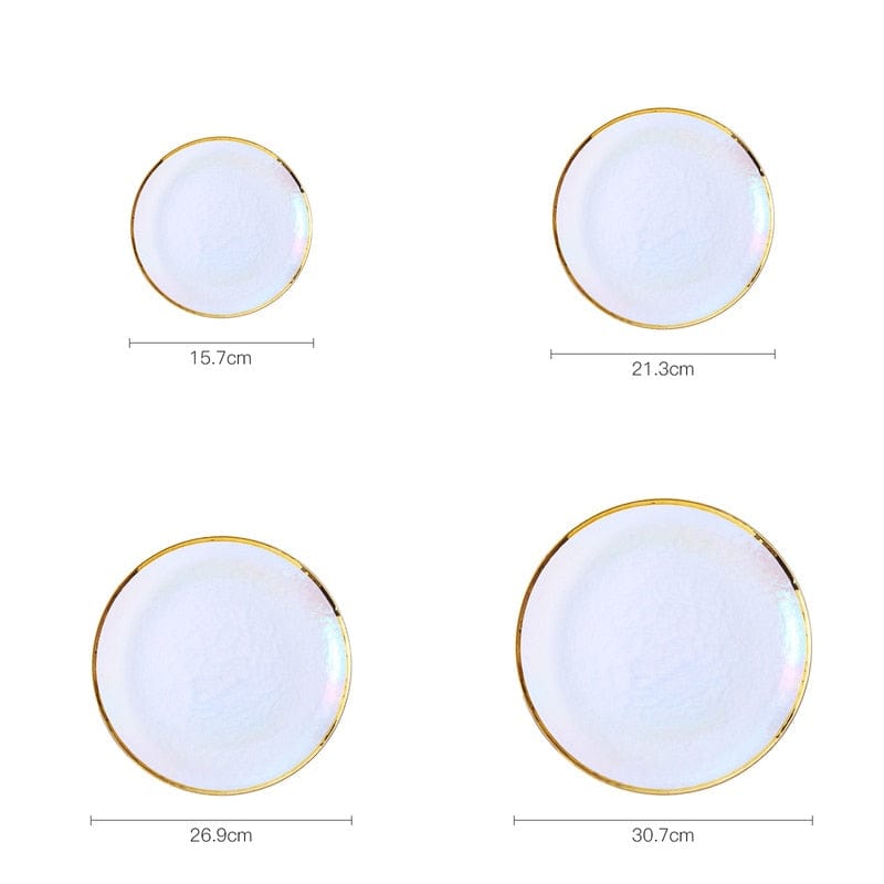 Regnbåge Glas Middagsservis Set | Veska