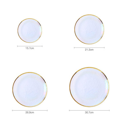 Regnbåge Glas Middagsservis Set | Veska