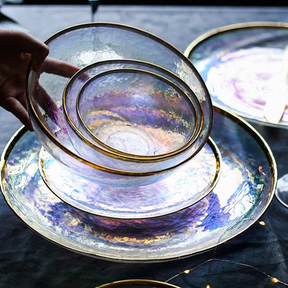 Regnbåge Glas Middagsservis Set | Veska