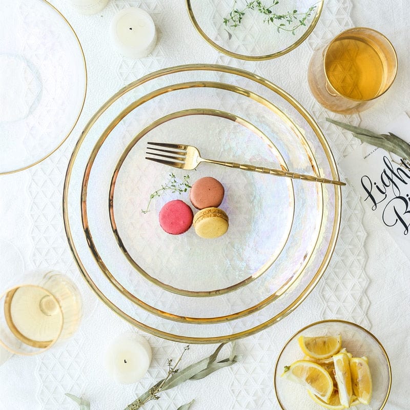 Regnbåge Glas Middagsservis Set | Veska