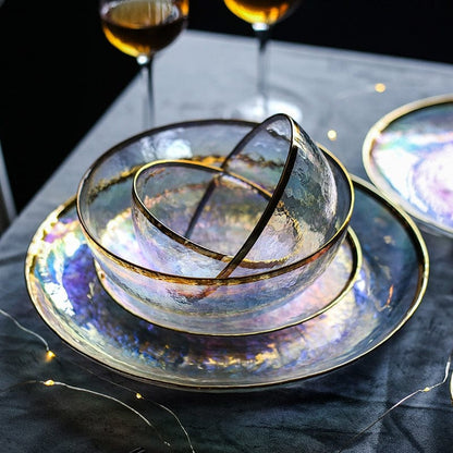 Regnbåge Glas Middagsservis Set | Veska