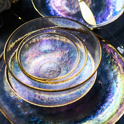 Regnbåge Glas Middagsservis Set | Veska