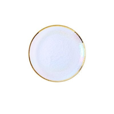 Regnbåge Glas Middagsservis Set | Veska 8.5 tum tallrik