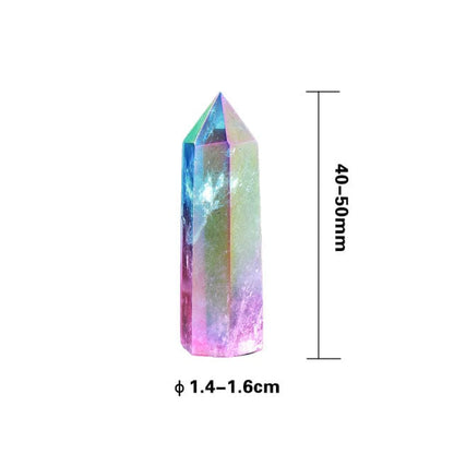 Regnbåge Klar Kvarts Punkt Torn Kristall | Veska 4-5 cm 1.6''-2''
