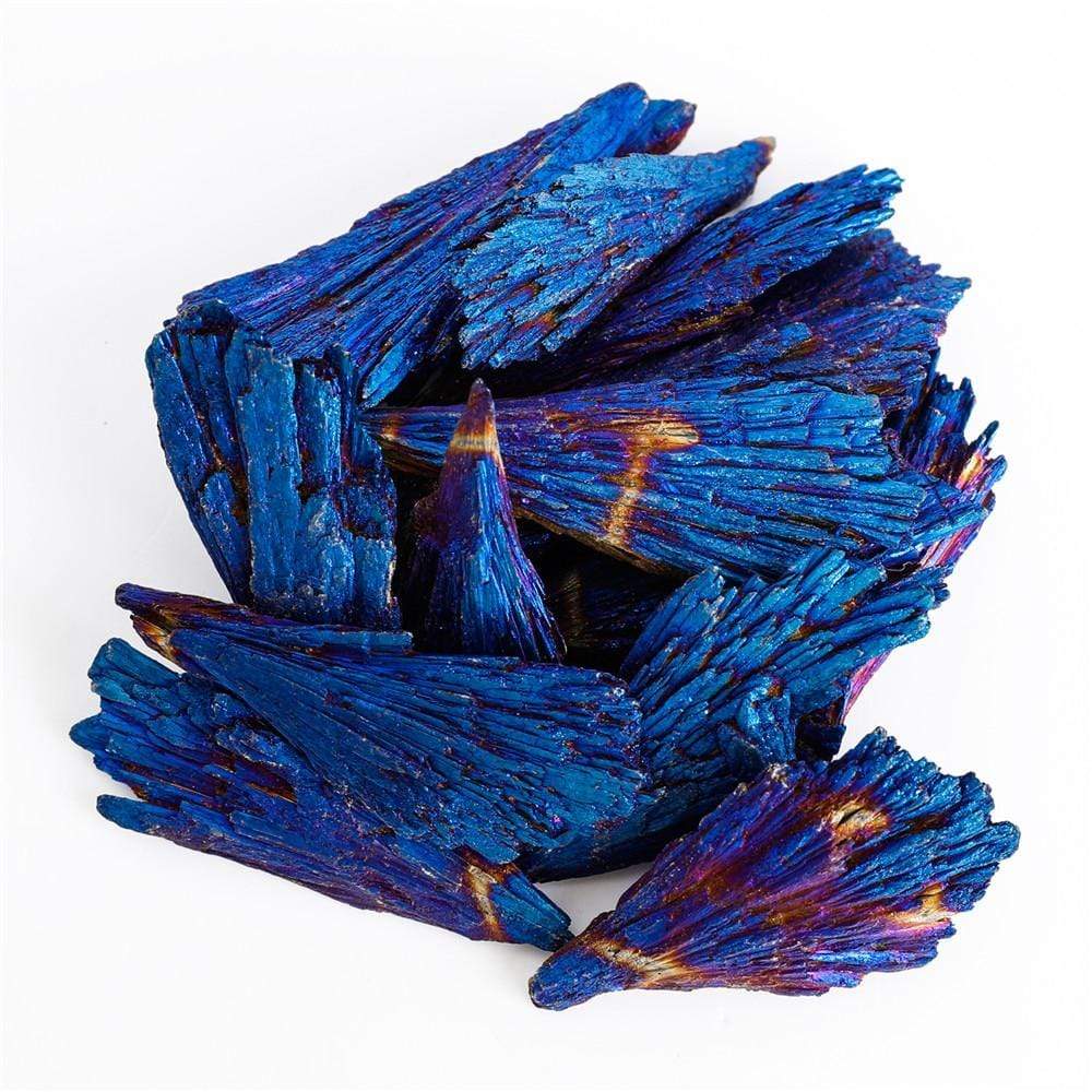 Regnbåge Påfågel Titanium Kyanite Blad | Veska