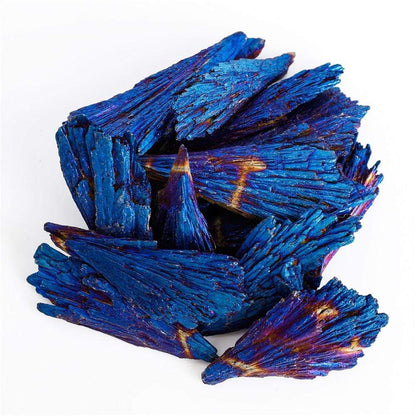 Regnbåge Påfågel Titanium Kyanite Blad | Veska