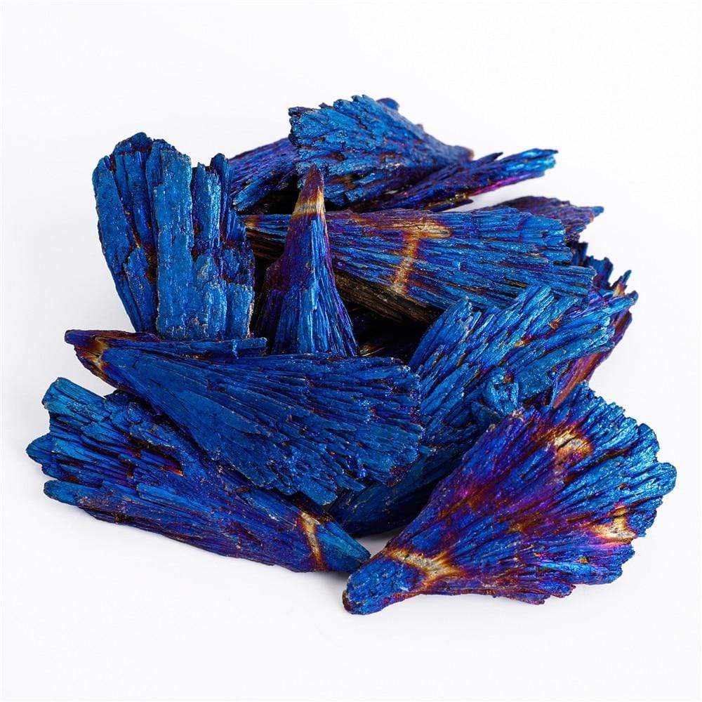 Regnbåge Påfågel Titanium Kyanite Blad | Veska