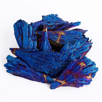Regnbåge Påfågel Titanium Kyanite Blad | Veska