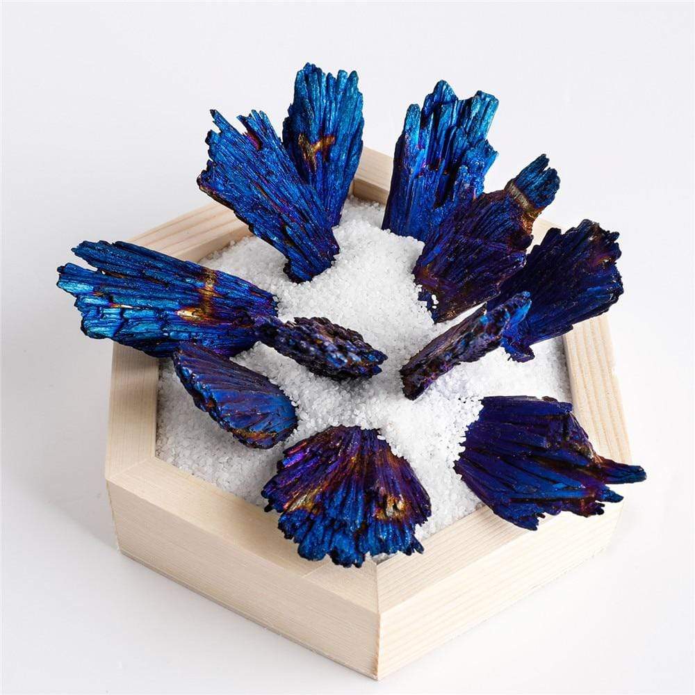 Regnbåge Påfågel Titanium Kyanite Blad | Veska