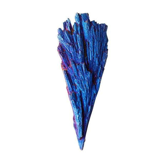 Regnbåge Påfågel Titanium Kyanite Blad | Veska Standard Titel