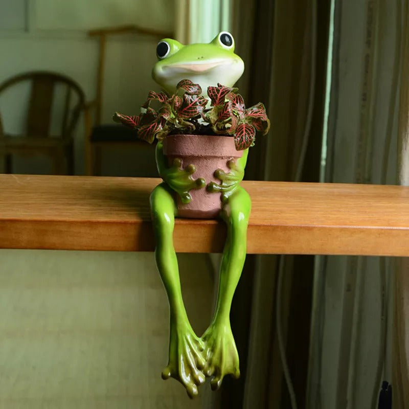 Resin Frosk Fe Blomkruka | Veska Modell 1