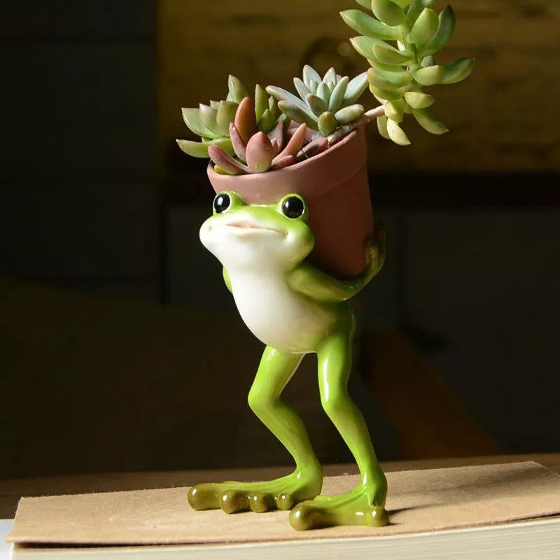 Resin Frosk Fe Blomkruka | Veska Modell 2
