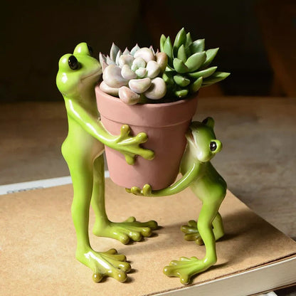 Resin Frosk Fe Blomkruka | Veska Modell 3