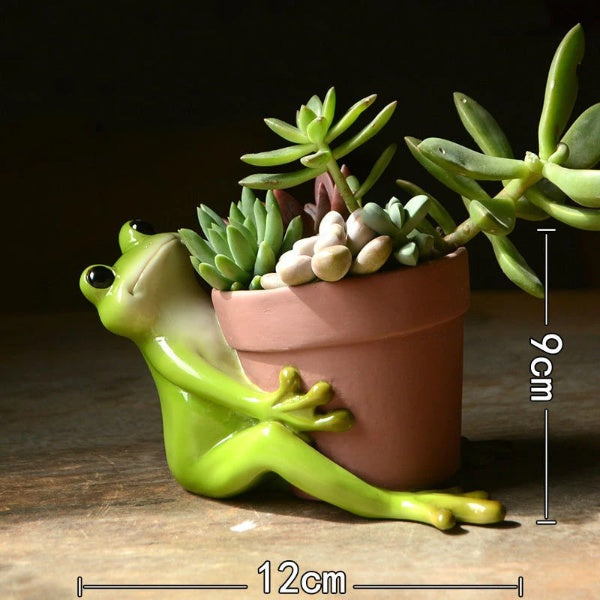Resin Frosk Fe Blomkruka | Veska Modell 4