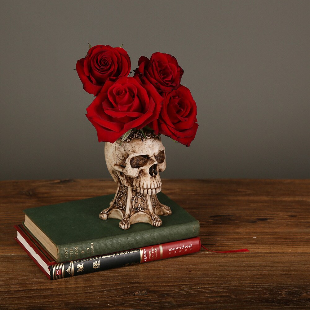 Resin Skalle Blomkruka | Veska