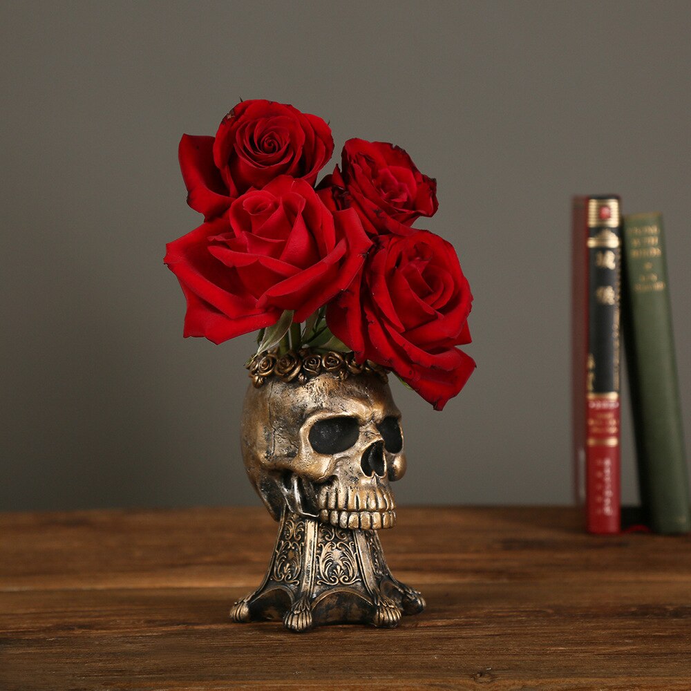 Resin Skalle Blomkruka | Veska