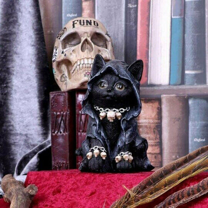 Resin Svart Katt Staty Dekor | Veska